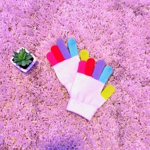 Girls Rainbow Gloves